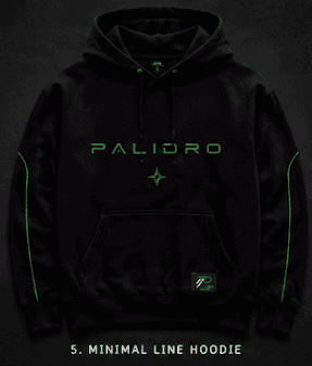 Minimal Line Hoodie — Schwarz